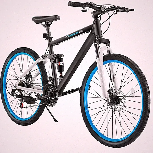 26" Mountain Bike MTB Bicycle 21 Speed Full Suspension Aluminum Dual Disc Brakes