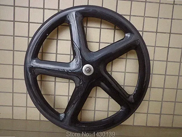 700C Full Carbon 5 Spokes Clincher Rim Fixed Gear Track Road Bicycle with Hub