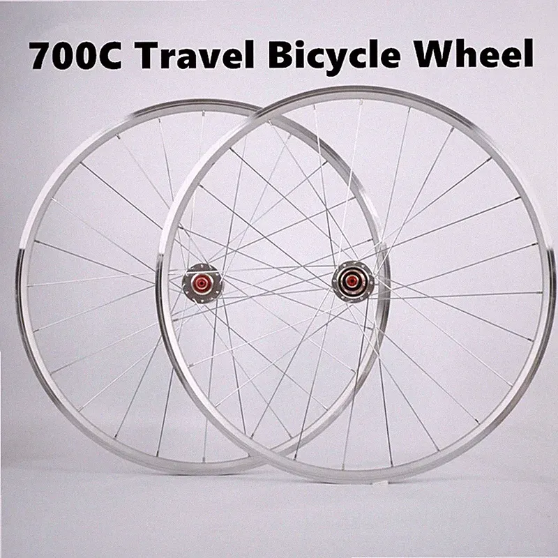 700C Road Bicycle Wheelset 2/5 Bearings Disc/V Brake Travel Gravel Bike Wheels