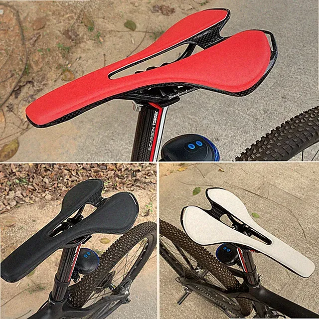 Carbon Fiber Seat Saddle Cushion MTB Bike Road Bicycle Racing Hollow 270x143mm