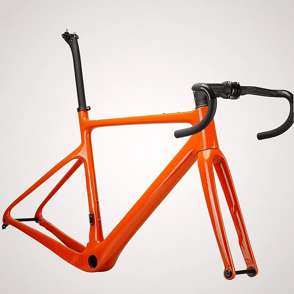 Carbon Gravel Bike Frame 40C Tires Bicycle Frameset Light Disc Brake Bike Frame