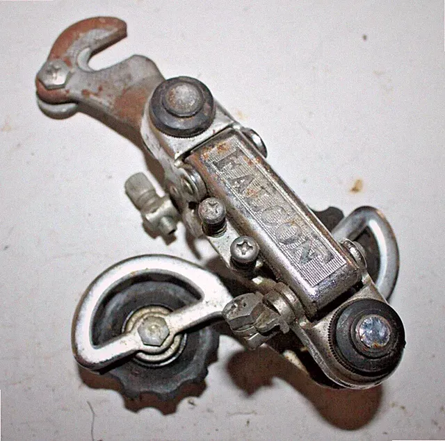 Falcon Vintage Rear Derailleur Medium Reach 5/6 Speed Silver Touring USA Shipper