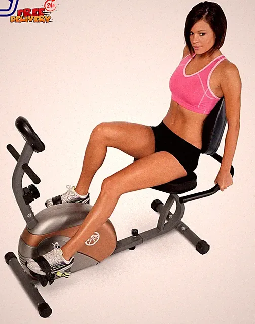 Marcy ME709 Magnetic Recumbent Bike Compact Comfortable Cycling for Home Gyms