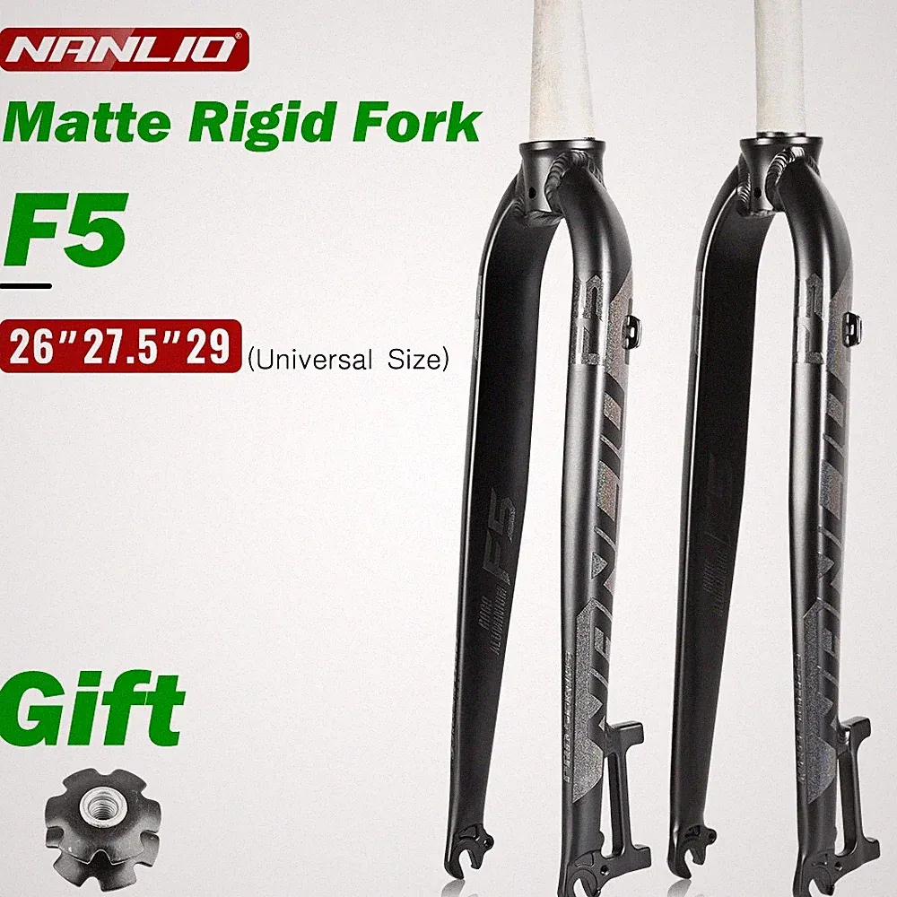 MTB Bicycle Rigid Fork 26/27.5/29in Alloy Straight Tube 28.6mm Bike Hard Fork