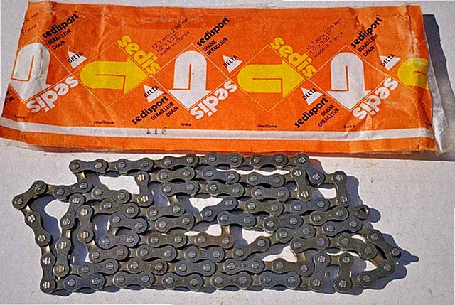 NOS SEDIS Sedisport Delta Bicycle Chain 5 6 spd 1/2"x3/32" Peugeot Schwinn Fuji