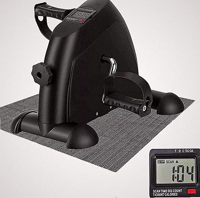 Portable Mini Exercise Bike Cycle Hand Foot Pedal LCD Display Office Sports Gym