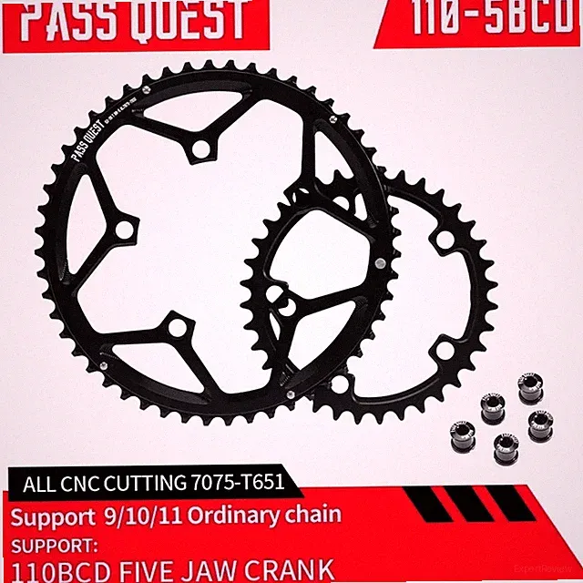 Road/Gravel Bike Double Chain Wheel 9-11 Speed 5 Claws Foldable Bicycle Sprocket